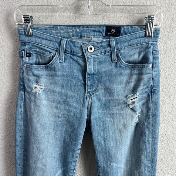 AG Adriano Goldschmied Stevie Capri Jeans Women's 25 Mid Rise Slim Straight Leg - Picture 3 of 8